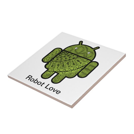 Carreau Pancho Doodle Character pour le robot Android™ (Côté)