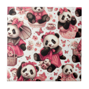 Carreau Panda bébé vintage mignonne sans joint