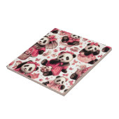 Carreau Panda bébé vintage mignonne sans joint (Côté)