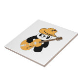 Carreau Panda drôle avec guitare (Côté)