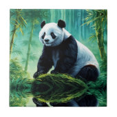 Carreau Panda géant dans la forêt de Bamboo (Devant)