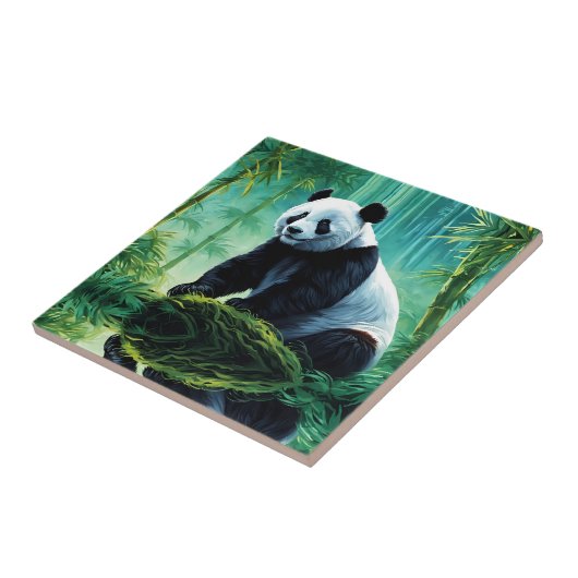 Carreau Panda géant dans la forêt de Bamboo (Côté)