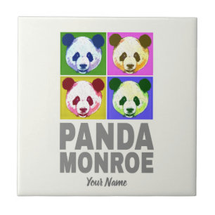 Carreau Panda Monroe Ours Pop Art Portrait
