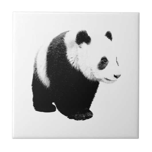 Carreau Panda noir et blanc (Devant)