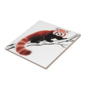 Carreau Panda roux perché sur une branche (Côté)