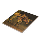 Carreau Panier avec boeuf rouge et blanc par Vincent van G (Côté)