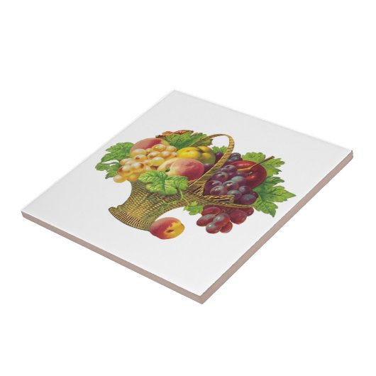 Carreau Panier de fruits vintage (Côté)