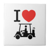 Carreau Panier de golf I Heart (Love) (Devant)