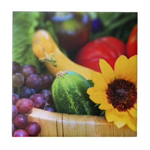 Carreau Panier de la récolte du jardin