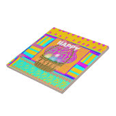 Carreau Panier de Pâques et d'Oeufs inspirés de l'Afrique  (Côté)