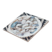 Carreau Panier de texture de tapis sur la plage (Côté)