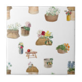 Carreau Paniers à fleurs du marché de l'Aquarelle (Devant)