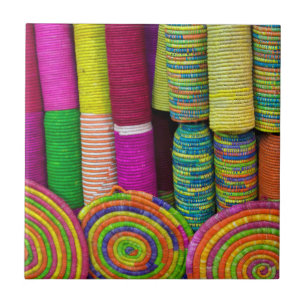 Carreau Paniers Colorés Au Marché