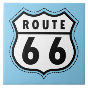 Carreau Panneau Baby Blue Route 66