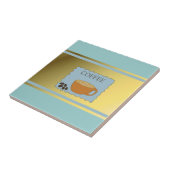 Carreau Panneau Café Bleu avec Tasse de Café (Côté)