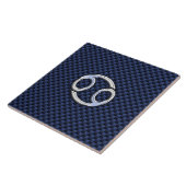 Carreau Panneau cancéreux Zodiac Navy Blue Carbon Fiber Pr (Côté)