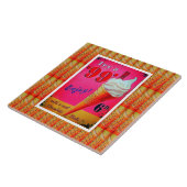 Carreau Panneau de céramique vintage glacier (Côté)