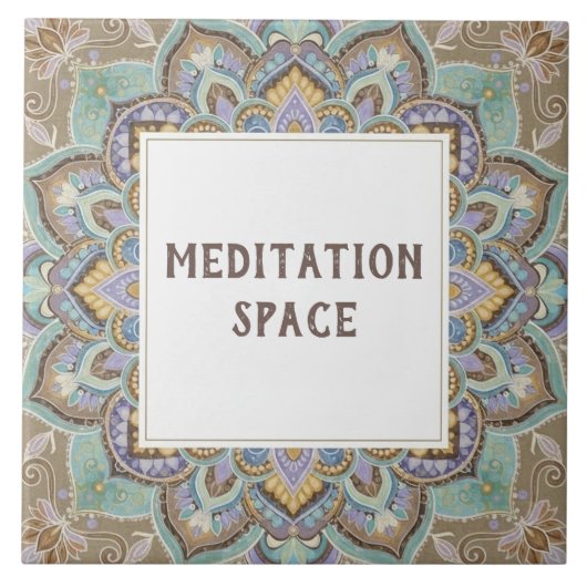 Carreau Panneau de nom d'espace de salle de méditation Man (Devant)