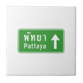 Carreau Panneau de signalisation routière Pattaya ⚠ Thaïla (Devant)