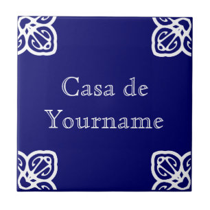 Carreau Panneau de vignette Casa de Custom Name