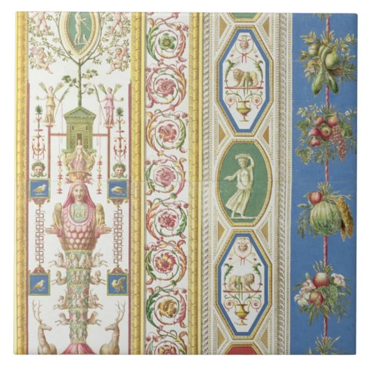 Carreau Panneau du bungalow de Raphael à Vatican, engr (Devant)