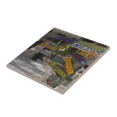 Carreau Panneau indicateur Rum Point Grand Cayman (Côté)