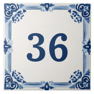 Carreau Panneau Plaque de la Maison personnalisée Delft bl