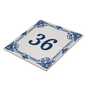 Carreau Panneau Plaque de la Maison personnalisée Delft bl (Côté)