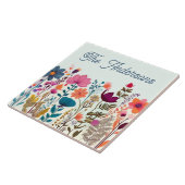 Carreau Panneau Plaque de nom de famille personnalisée Fle (Côté)