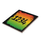 Carreau Panneau Rasta Coloured Adresse Numéro de maison (Côté)