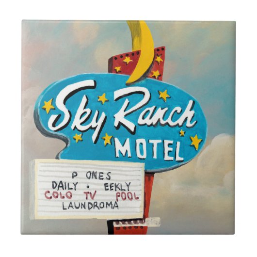 Carreau Panneau Sky Ranch Motel (Devant)