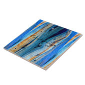 Carreau panneaux bleus rustiques en bois de genévrier (Côté)