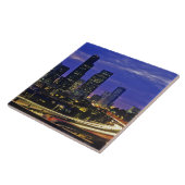 Carreau panorama de Seattle, Washington la nuit (Côté)