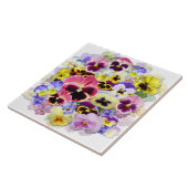 Carreau Pansies colorées (Côté)