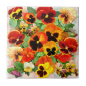 Carreau Pansies du coucher du soleil (Devant)