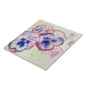 Carreau Pansies Pansy Fleur violet Rose floral (Côté)