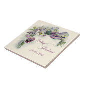 Carreau Pansies vintages mosaïque anniversaire (Côté)