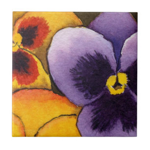 Carreau "Pansy #1" Cuisine Jardin Carrelage céramique