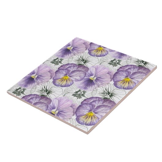 Carreau Pansy motif (Côté)