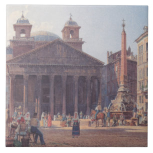 Carreau Panthéon et Piazza della Rotonda à Rome, Italie