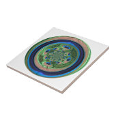 Carreau Paon abstrait (Côté)