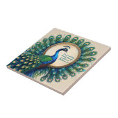 Carreau Paon Céleste Fleur Bible Verset (Côté)