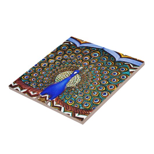 Carreau Paon indien (Côté)