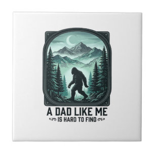 Carreau Papa Bigfoot Gravure Vintage T-shirt drôle pour pa