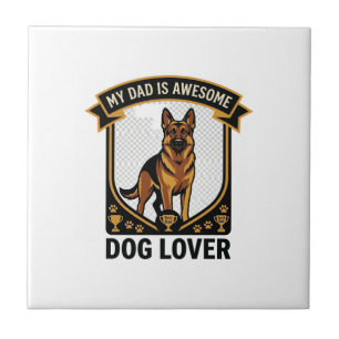 Carreau Papa est un amant de chien génial Shepherd alleman