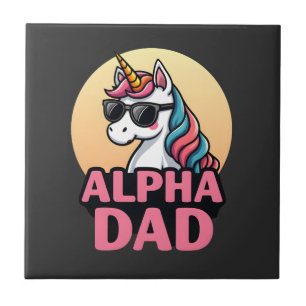 Carreau Papa licorne drôle Laufey hommes Fête des Pères No