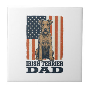 Carreau Papa Terrier Irlandais Patriotique Vintage