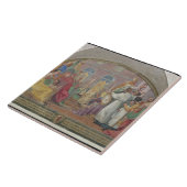 Carreau Pape Eugene IV consacrant le couvent de San mars (Côté)