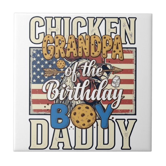 Carreau Papi du gâteau d'anniversaire du garçon Lait de co (Devant)
