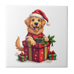 Carreau Papier Cadeau Golden Retriever